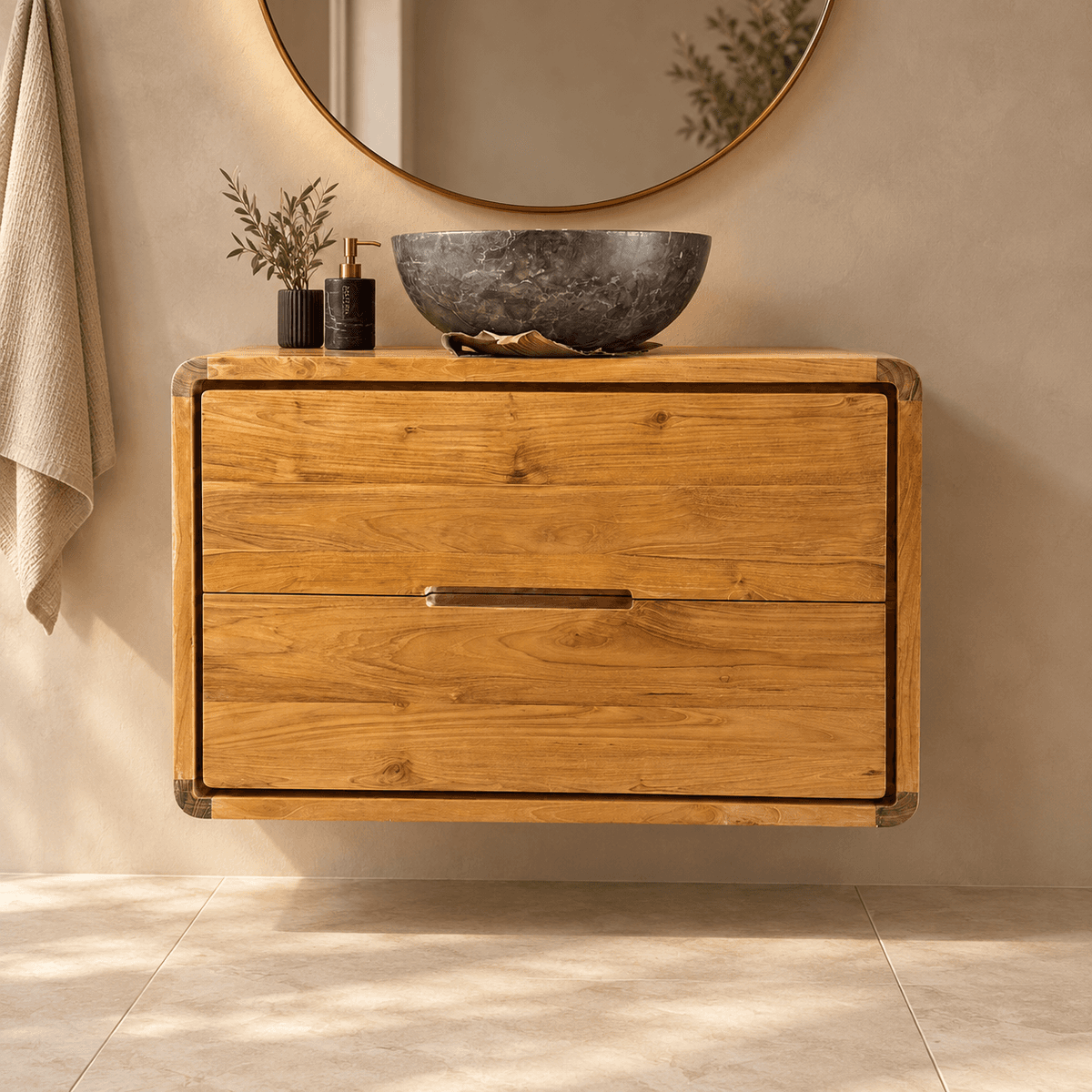 Meuble de salle de bains Style Toli Toli 2T - 65x50x60 cm